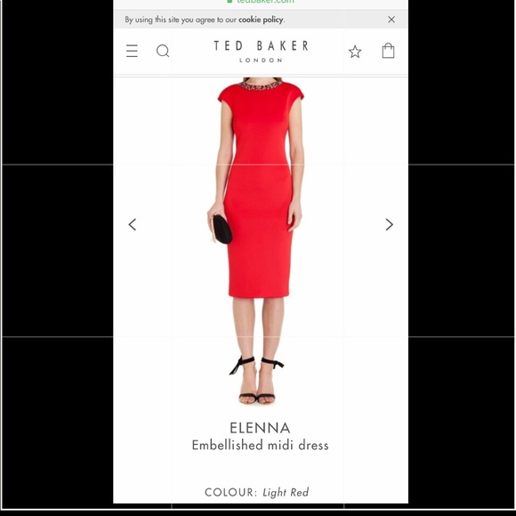 Ted Baker London Dresses & Skirts - Ted Baker red ELENNA Embellished midi dress